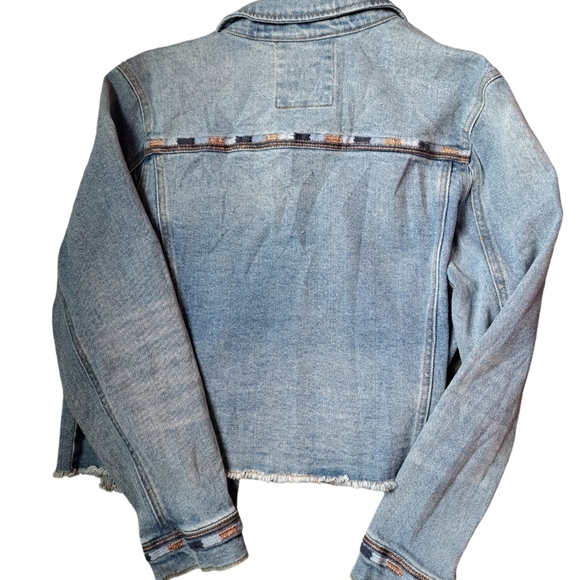 Matilda Jane Good Hart Lone Star Denim blue jean Jacket western festival fray S - Picture 2 of 9